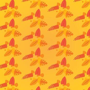 The background design with leaf patterns is suitable for the autumn theme. vector