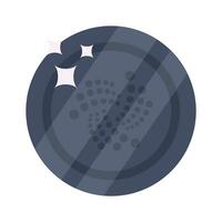 Well designed icon of IOTA coin, cryptocurrency coin vector design