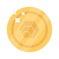 Well designed icon of HEX coin, cryptocurrency coin vector design