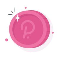 Well designed icon of Polkadot coin, cryptocurrency coin vector design
