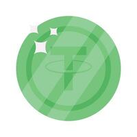 Well designed icon of tether coin, cryptocurrency coin vector design