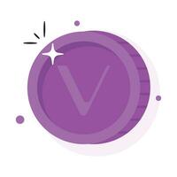 Well designed icon of Vechain coin, cryptocurrency coin vector design