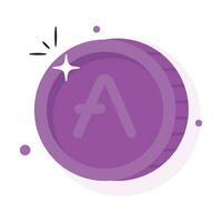 Well designed icon of Aave coin, cryptocurrency coin vector design