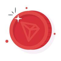 Well designed icon of Tron coin, cryptocurrency coin vector design