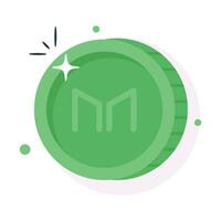 Well designed icon of Maker coin, cryptocurrency coin vector design