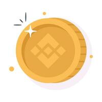 Well designed icon of binance coin, cryptocurrency coin vector design