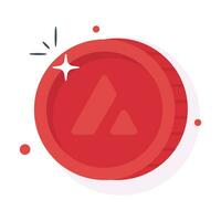 Well designed icon of Avalanche coin, cryptocurrency coin vector design