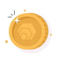 Well designed icon of HEX coin, cryptocurrency coin vector design