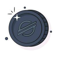 Well designed icon of Stellar coin, cryptocurrency coin vector design