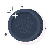 Well designed icon of IOTA coin, cryptocurrency coin vector design