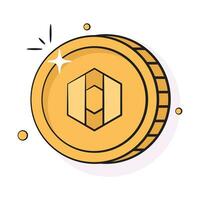 Well designed icon of Sola Token coin, cryptocurrency coin vector design