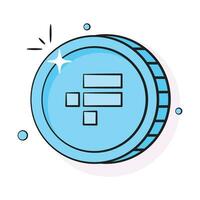 Well designed icon of FTX coin, cryptocurrency coin vector design