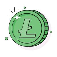 Well designed icon of Litecoin, cryptocurrency coin vector design