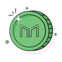 Well designed icon of Maker coin, cryptocurrency coin vector design