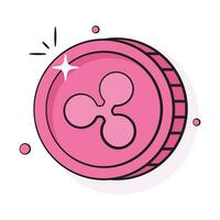 Well designed icon of ripple coin, cryptocurrency coin vector design