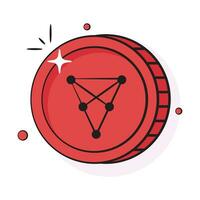 Well designed icon of Chiliz coin, cryptocurrency coin vector design