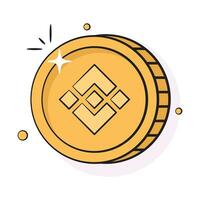 Well designed icon of binance coin, cryptocurrency coin vector design