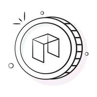 Well designed icon of Neo coin, cryptocurrency coin vector design