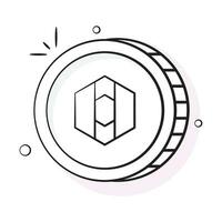 Well designed icon of Sola Token coin, cryptocurrency coin vector design