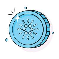 Well designed icon of cardano coin, cryptocurrency coin vector design