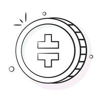 Well designed icon of theta token coin, cryptocurrency coin vector design