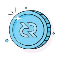 Well designed icon of Decred coin, cryptocurrency coin vector design