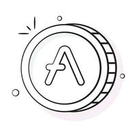 Well designed icon of Aave coin, cryptocurrency coin vector design