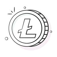 bien diseñado icono de litecoin, criptomoneda moneda vector diseño