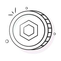 Well designed icon of chain link coin, cryptocurrency coin vector design