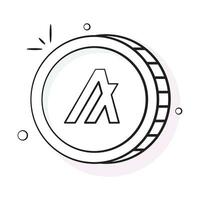 Well designed icon of Algorand coin, cryptocurrency coin vector design