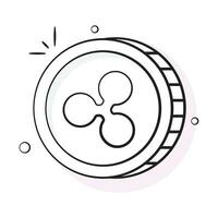 Well designed icon of ripple coin, cryptocurrency coin vector design