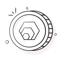 Well designed icon of HEX coin, cryptocurrency coin vector design