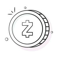 bien diseñado icono de zcash moneda, criptomoneda moneda vector diseño