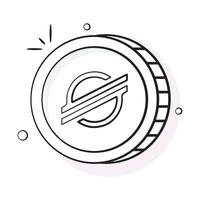 Well designed icon of Stellar coin, cryptocurrency coin vector design