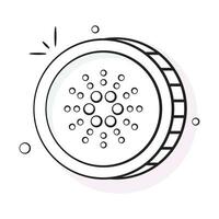 bien diseñado icono de cardano moneda, criptomoneda moneda vector diseño