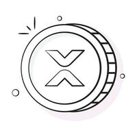 Well designed icon of Xrp coin, cryptocurrency coin vector design