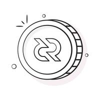 Well designed icon of Decred coin, cryptocurrency coin vector design