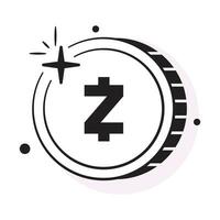 bien diseñado icono de zcash moneda, criptomoneda moneda vector diseño