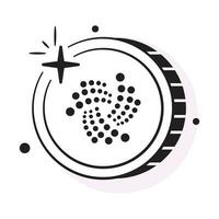 Well designed icon of IOTA coin, cryptocurrency coin vector design