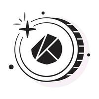 Well designed icon of Klayton coin, cryptocurrency coin vector design