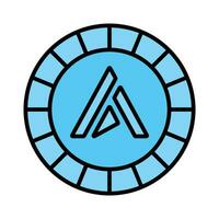 Well designed icon of Ardor coin, cryptocurrency coin vector design