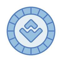 Well designed icon of wave coin, cryptocurrency coin vector design