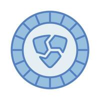 Well designed icon of Nem coin, cryptocurrency coin vector design