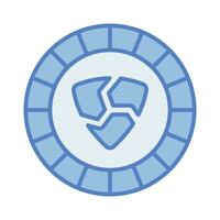 bien diseñado icono de nem moneda, criptomoneda moneda vector diseño