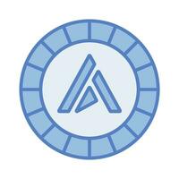 Well designed icon of Ardor coin, cryptocurrency coin vector design