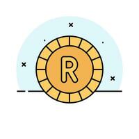 Well designed icon of ripple coin, cryptocurrency coin vector design