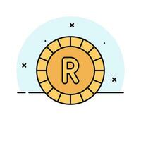 Well designed icon of ripple coin, cryptocurrency coin vector design