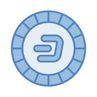 Well designed icon of Dash coin, cryptocurrency coin vector design