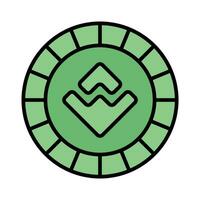 Well designed icon of wave coin, cryptocurrency coin vector design