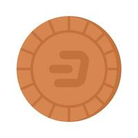 Well designed icon of Dash coin, cryptocurrency coin vector design